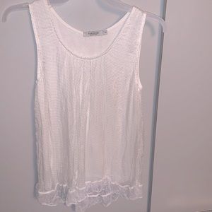 White 2 layered tank / blouse